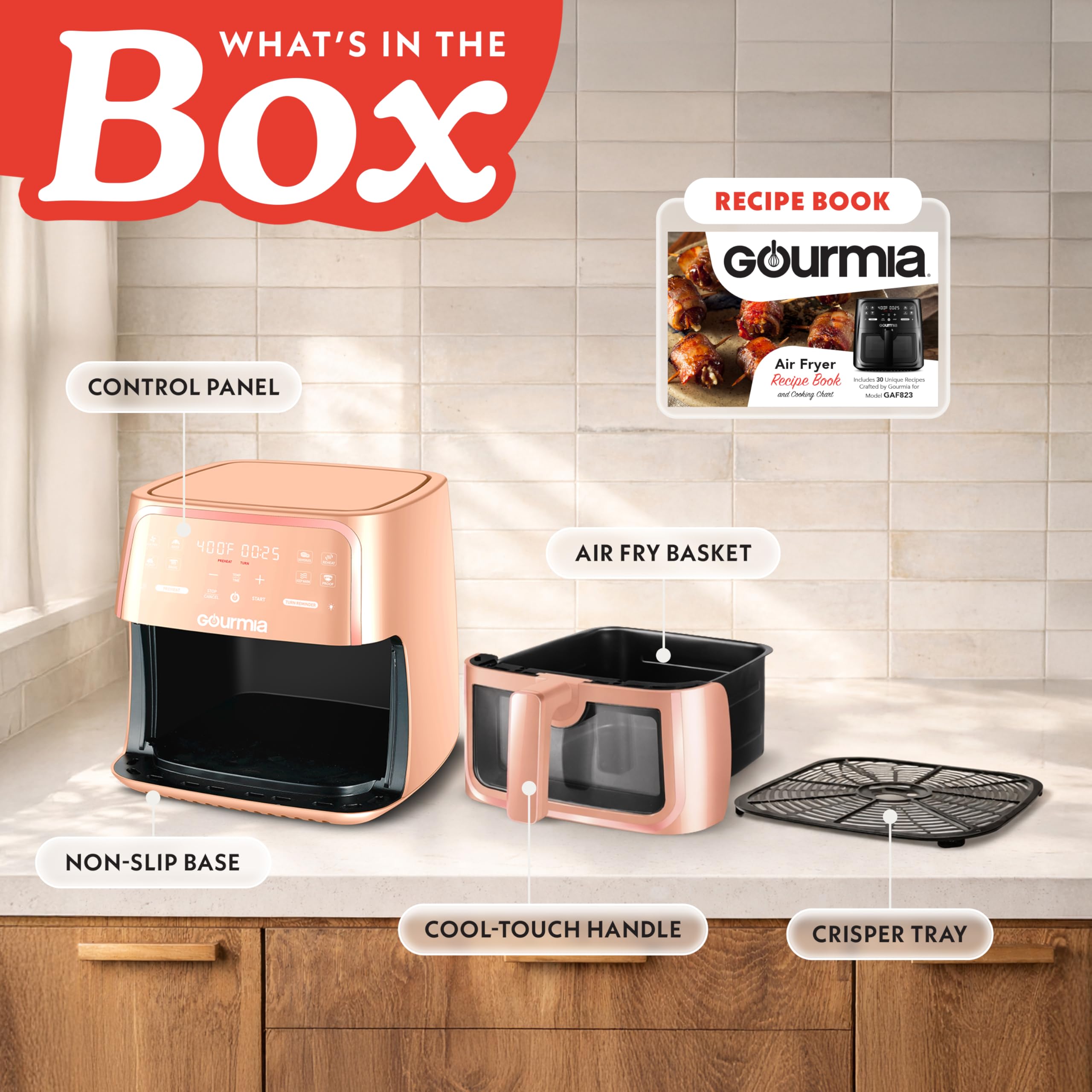 Amazon.co.jp: Gourmia 8クォートエアフライヤー、デジタル