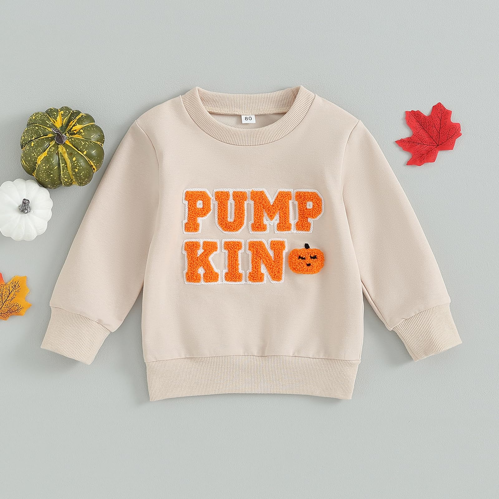Halloween Baby Clothes Toddler Girl Boy Halloween Outfit Pumpkin Sweatshirt Shirt Crewneck Sweater Fall Outfit (Halloween Pumpkin Shirt, 3-4 Years)