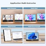 DHPL Écran Portable 15.6", IPS FHD 1080P – Écran d'extension USB-C/Mini HDMI avec Haut-parleurs intégrés, Compatible avec Laptop, PC, Mac, PS5, Xbox, Switch - 4