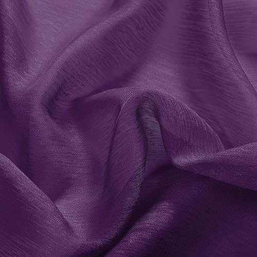 Miniatura 6 de DONREN Cortinas semitraslúcidas de 63 pulgadas de largo para dormitorio, juego de 2 paneles de cortinas traslúcidas con textura para ventana de sala