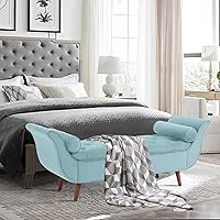 Vista 14 de Banco de almacenamiento de terciopelo para dormitorio, banco de extremo de cama con otomana, bancos tapizados con botones capitoné tamaño King