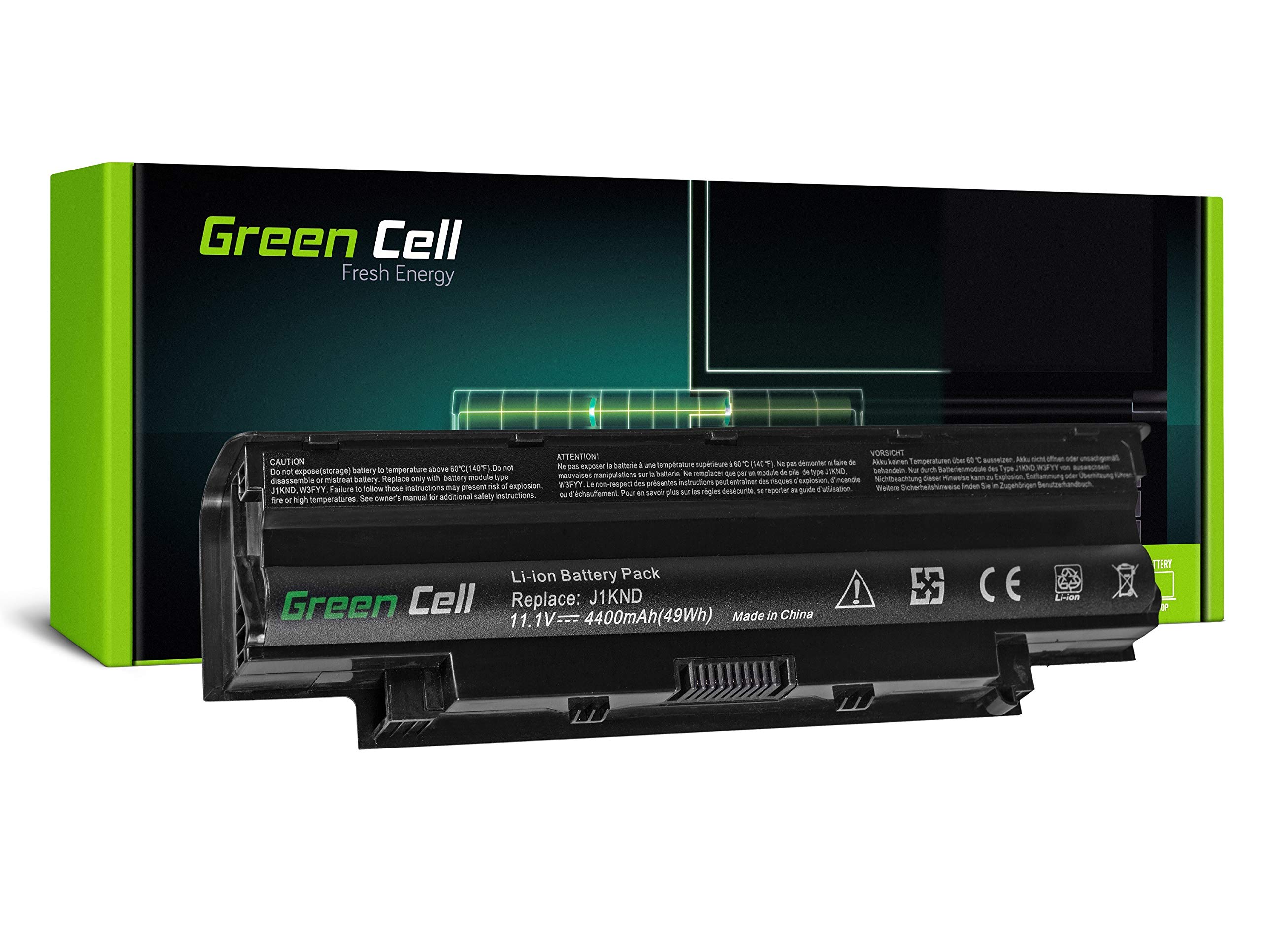 Green Cell Bateria do Laptopa J1KND do Dell Inspiron 15R N5010 N5030 N5050 Q15R N5110 M5110 17R N7010 N7110, Dell Vostro 3450 3550 3555 3650 3750, 4400mAh, 10.8V / 11.1V