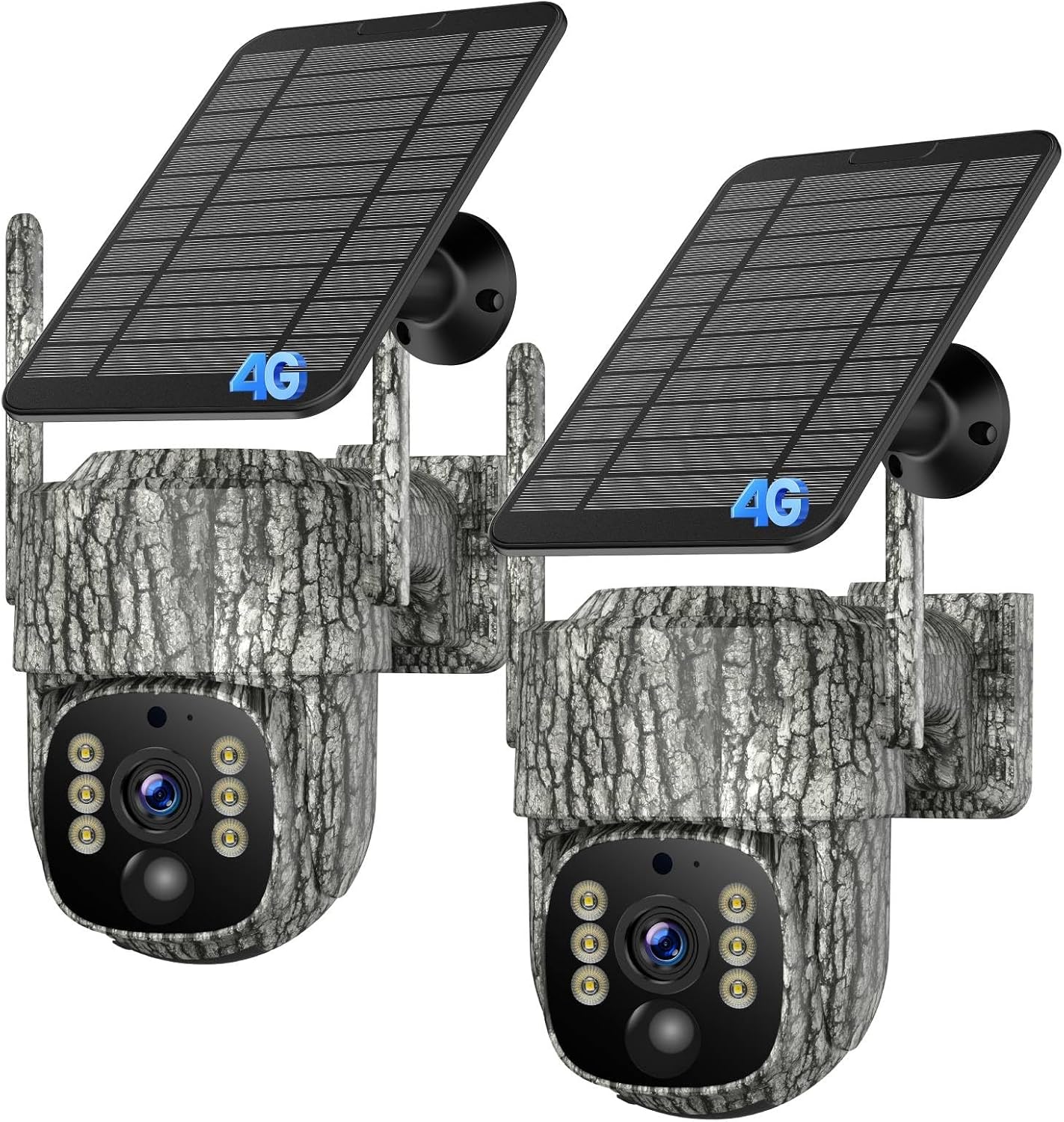 Cellular Trail Camera, 2.5K Live Streaming, 4G LTE Game Camera, 360° View, Night Vision, Motion Activated, SIM Card Included, Solar Powered Cellular Security Camera for Outdoor, Farm（1 Pack）
