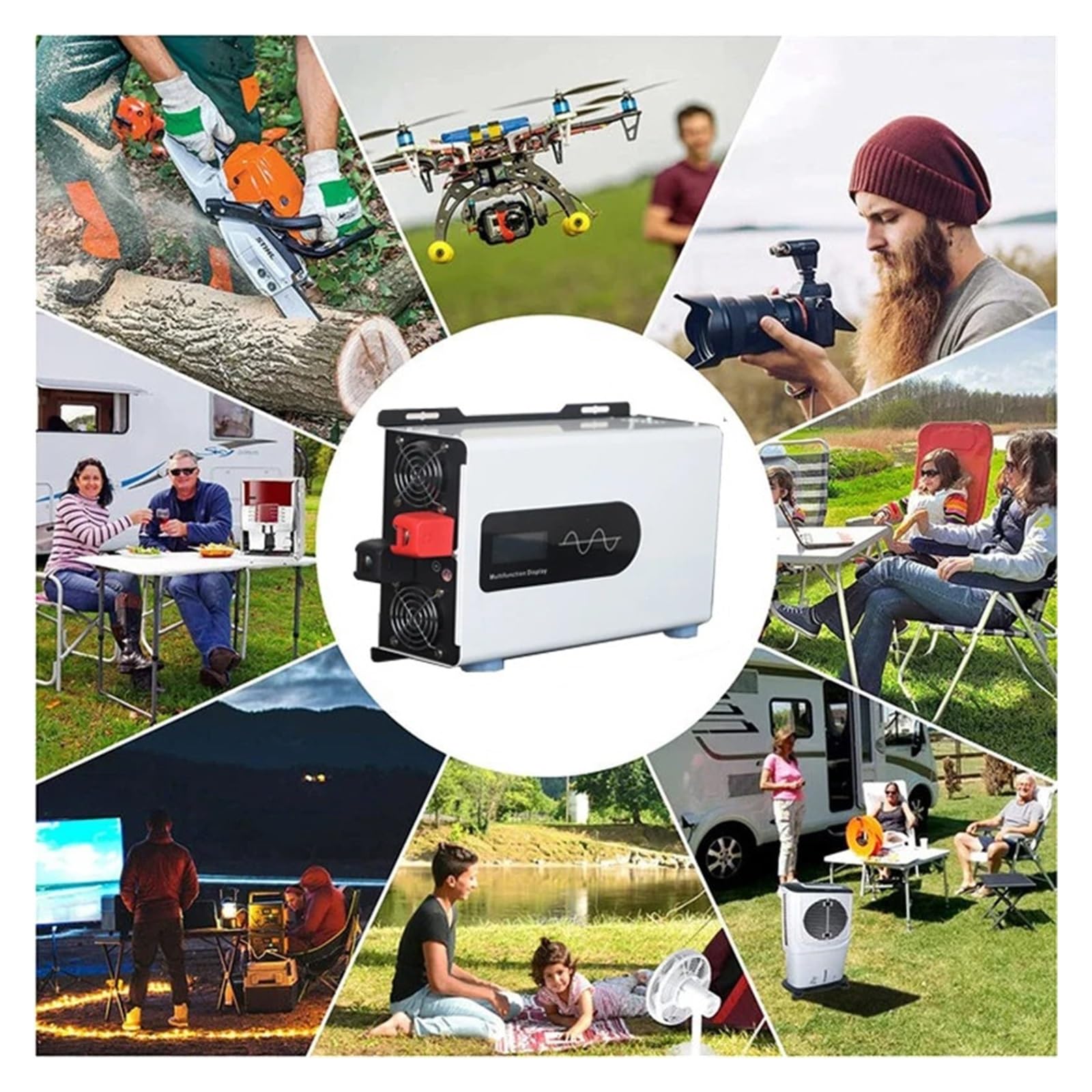 Inversor Onda Sinusoidal Pura 12000 W 24 V 48 V 60 V 72 V 96 V A CA 110 V 220 V para Coche Solar Fuera Red Fuente Alimentación Convertidor(12V,110-120V 60HZ,Europe)