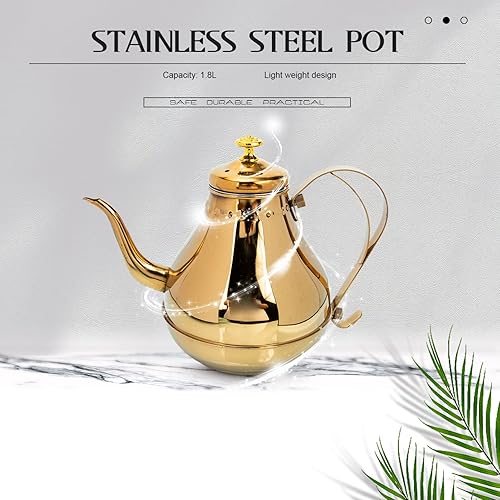 Miniatura 4 de Luxshiny Tetera de gran capacidad con filtro, ideal para tetera de leche y uso doméstico