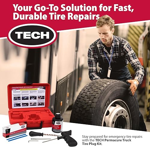 Miniatura 3 de TECH Permacure - Kit de tapones para neumáticos de camión, herramientas ideales y fijación de neumáticos planos para camiones, tractores