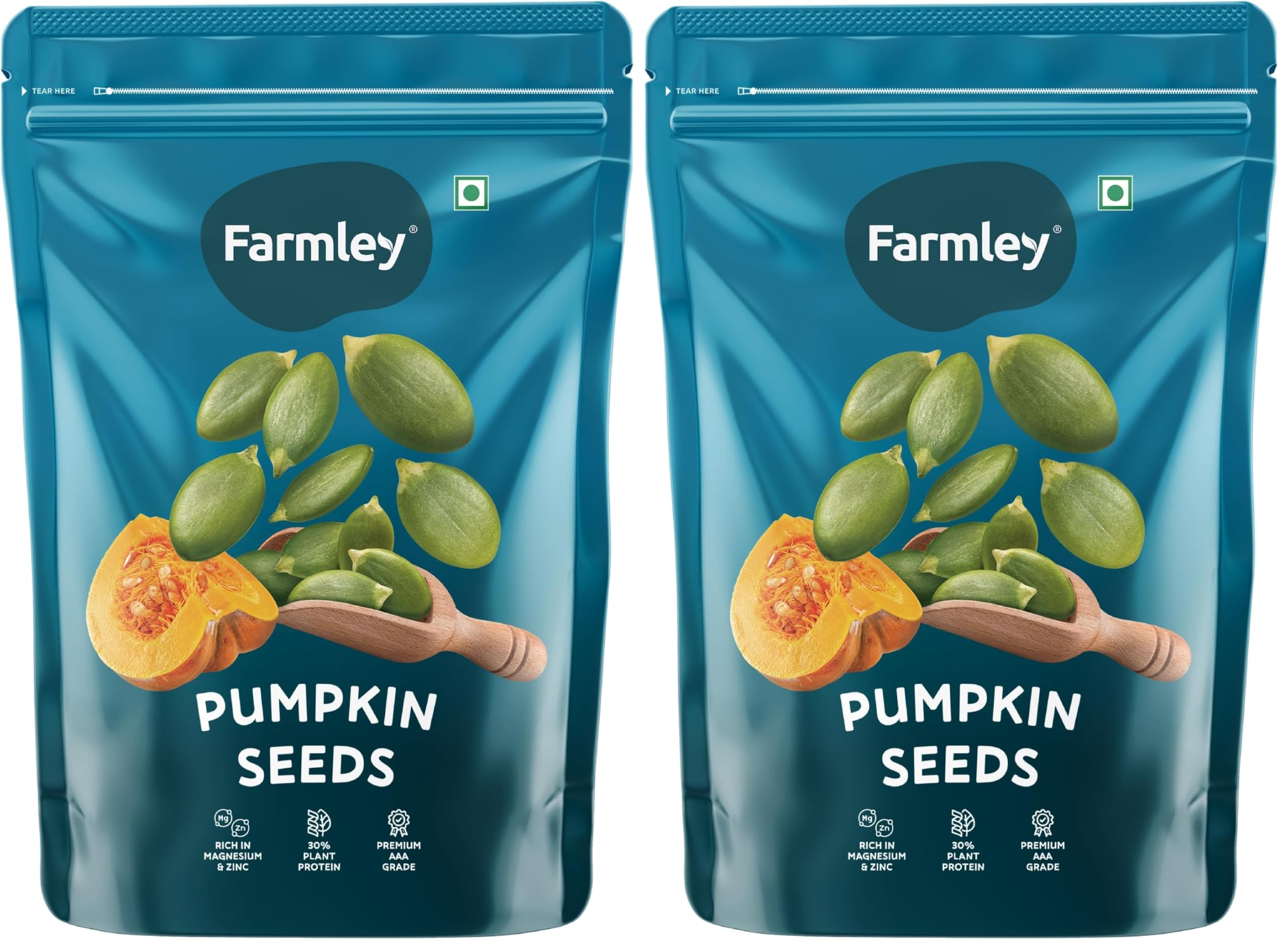 Farmley Pumpkin Seeds I 200g | AAA Grade Pumpkin Seeds for eating | Immunity Booster and Fiber Rich (Pack of 2)-picture-31