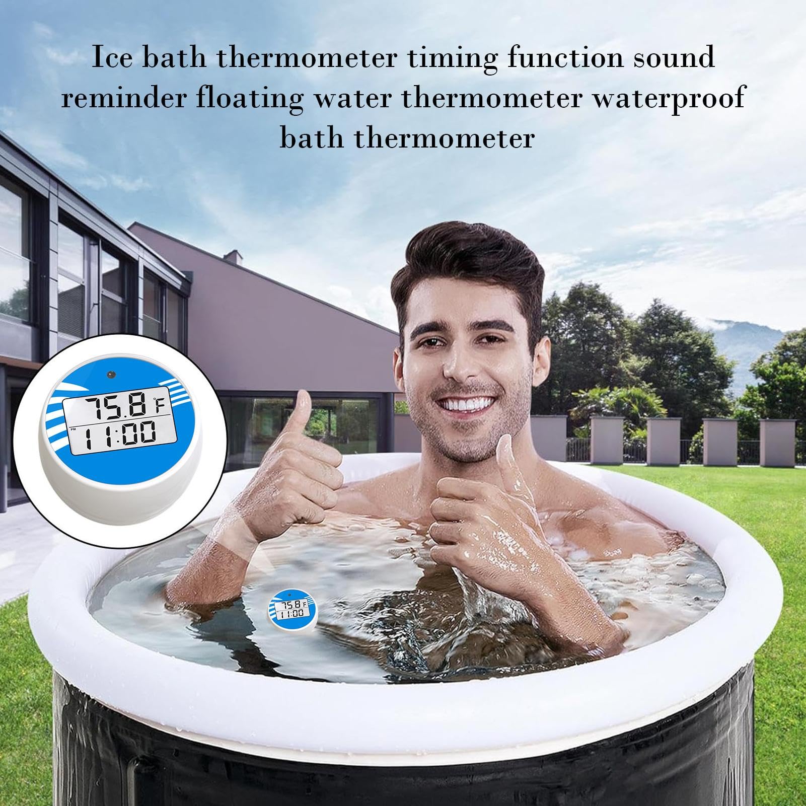 Medidor de temperatura de baño flotante, medidor de temperatura del agua