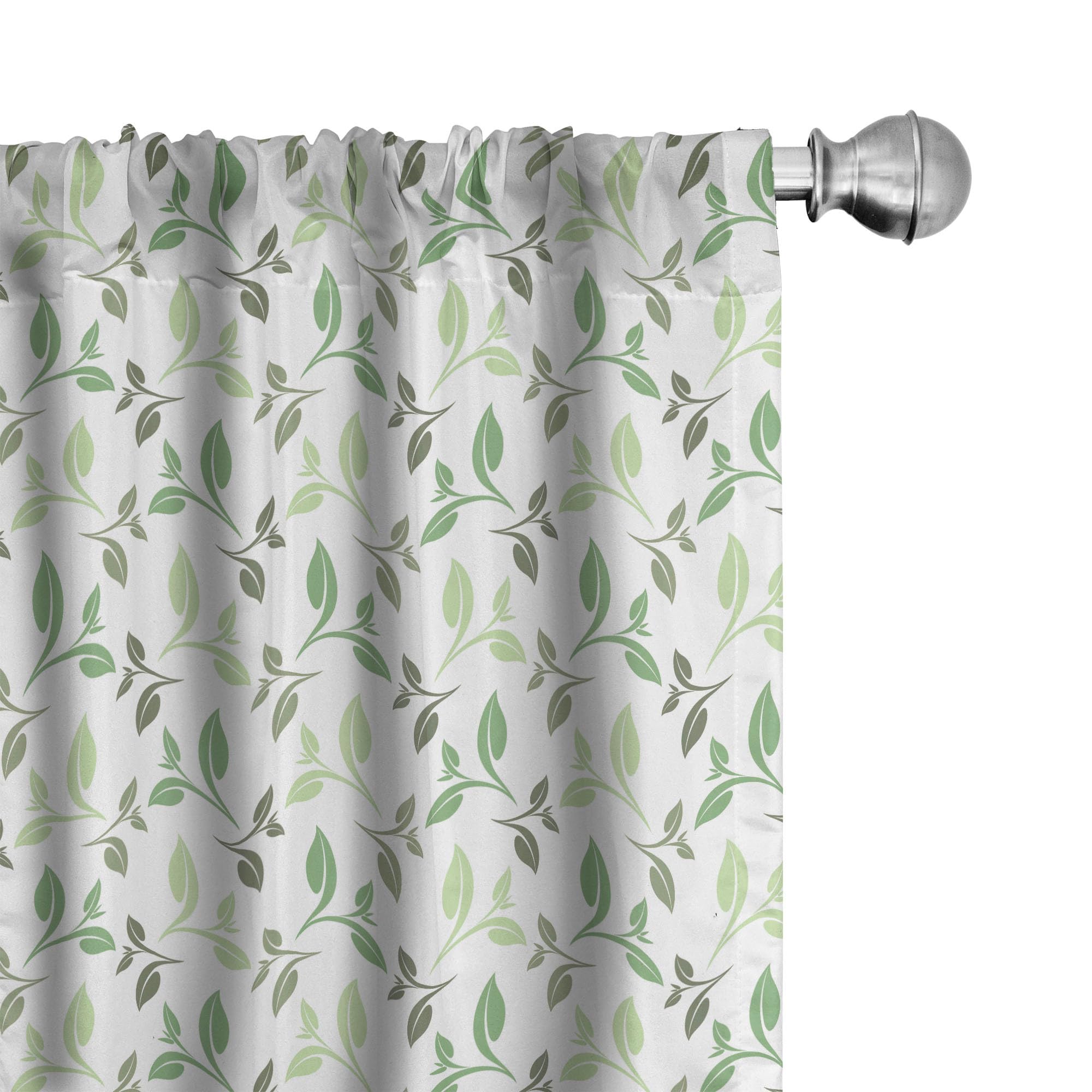 ABAKUHAUS Tenda A Pannello Con Foglie Di Banana E Ananas, Set Da 2, 150x175 Cm, Multicolore, Per Soggiorno E Camera Da Letto - 4