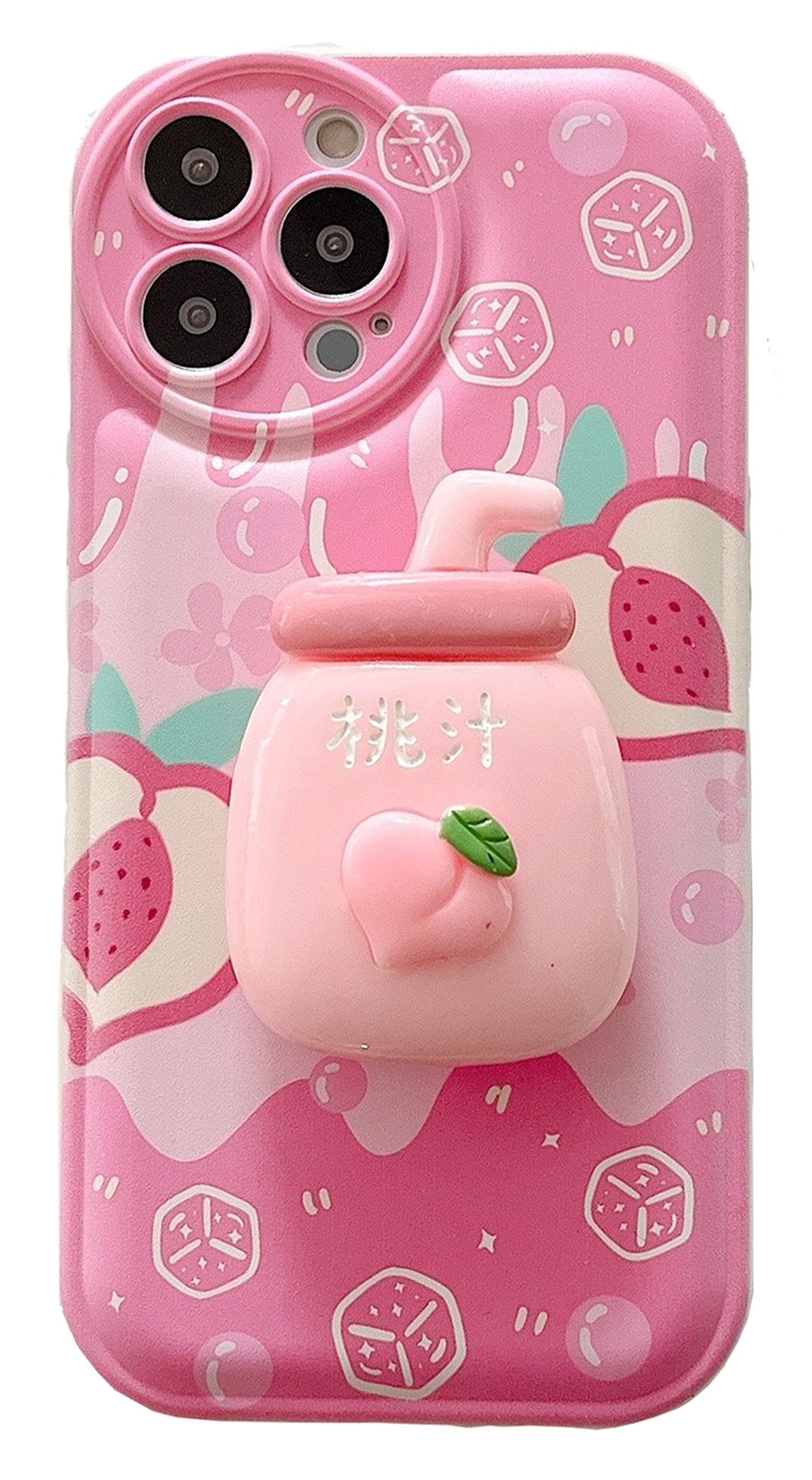 Cute Stand Phone Case Compatible with iPhone 12 Pro Max Cover for iPhone 12 Pro Max Pink