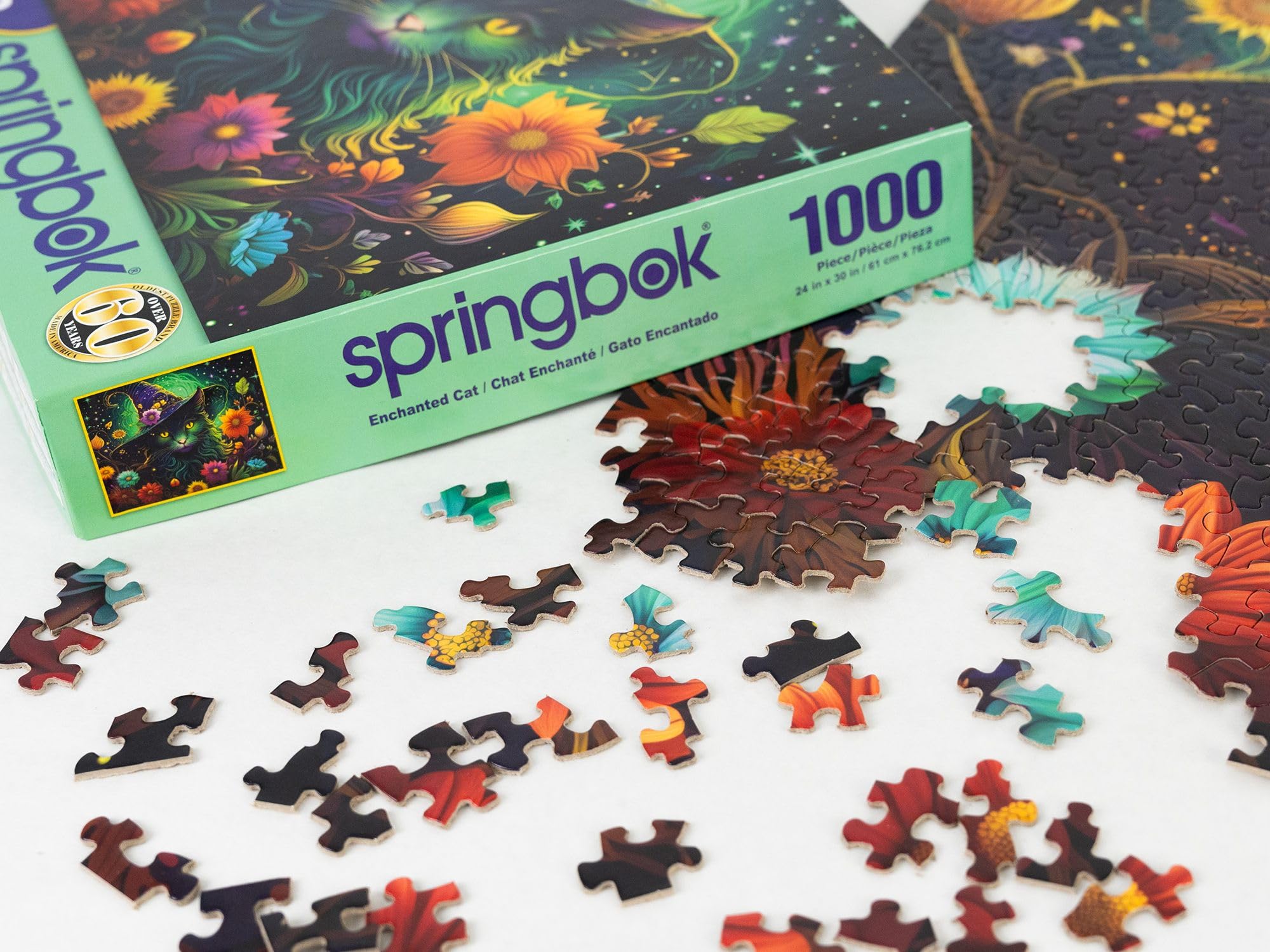 Springbok Halloween Haunted House - 1000 Piece Jigsaw Puzzle for Adults - Made in USA: Enchanted Cat