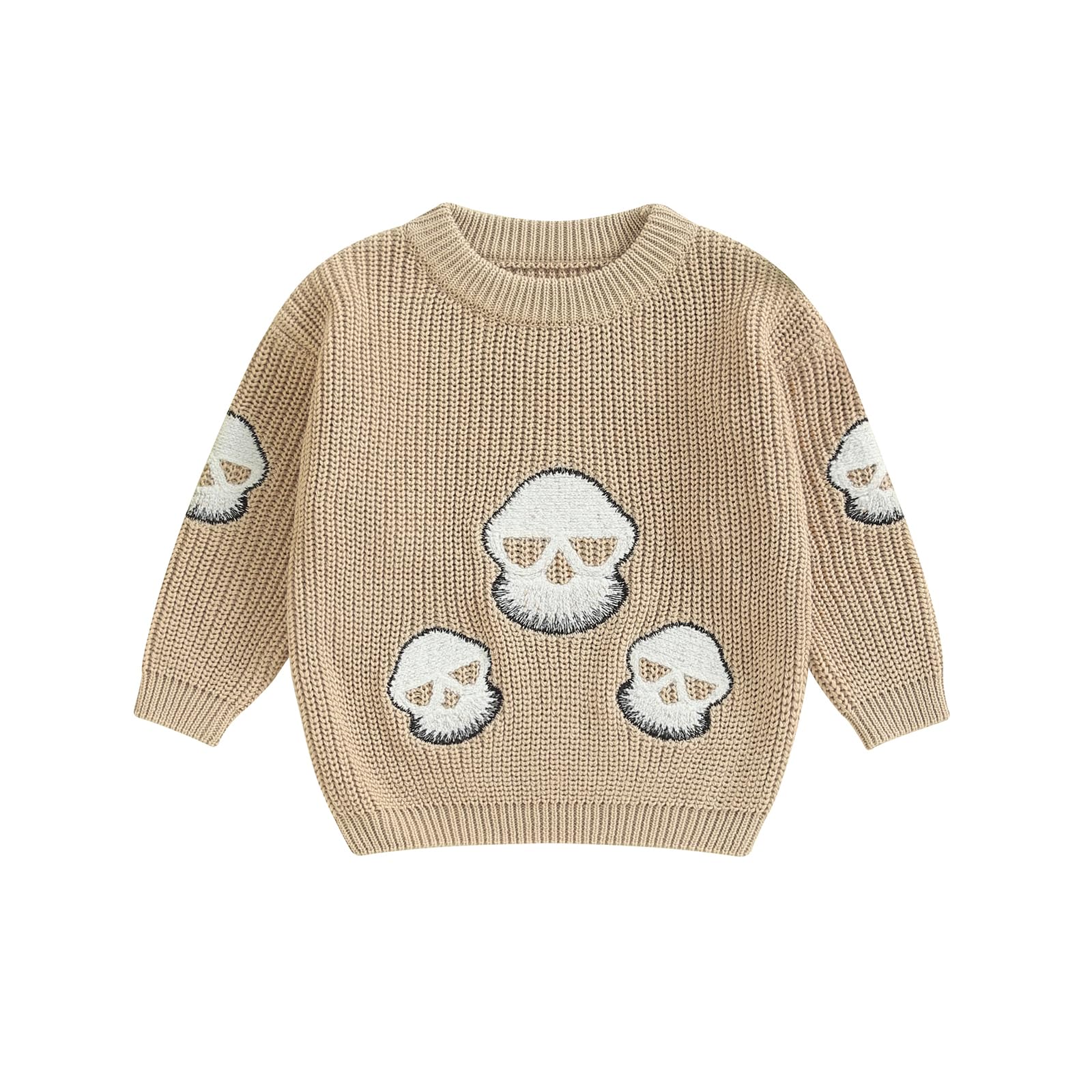 LSFYSZD Toddler Baby Girls Boys Halloween Pumpkin Sweaters Long Sleeve Crew Neck Winter Warm Knitwear Pullover Jumpers Top — view 199