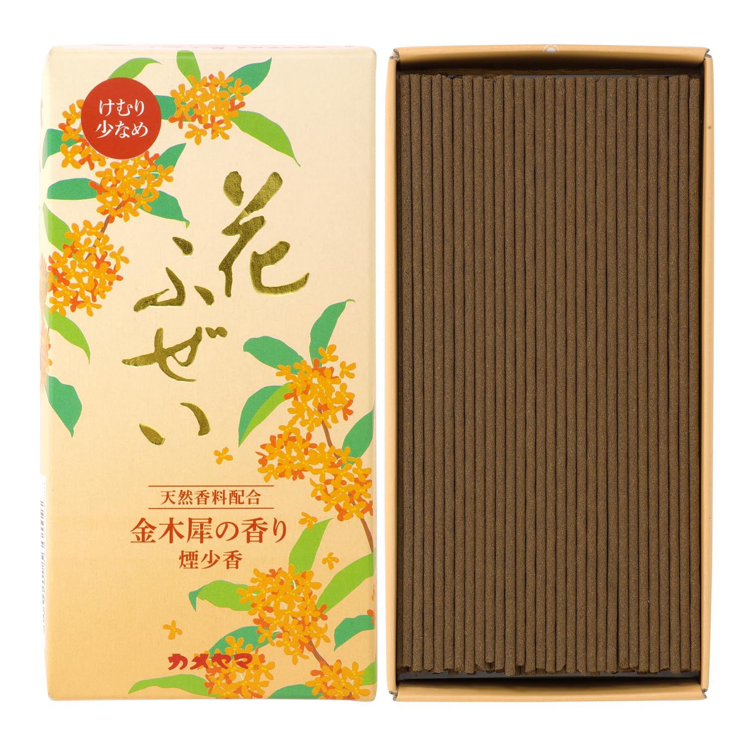 Amazon｜カメヤマ 花ふぜい 金木犀 煙少香 約100g 約230本 お線香 お香