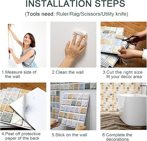 Vista 4 de 3D Wall Panels Brick Wallpaper Peel and Stick 10PCS Self Adhesive Removable Wall Panels Waterproof PVC Foam for Interior Wall Decor Soundproofing