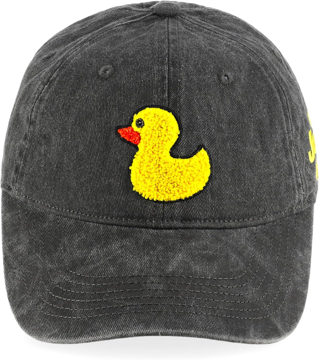 Jeep It's a Thing Washed Ponytail Baseball Hat for Women with Chenille Duck Embroidery - Adjustable Metal Strap - One Size