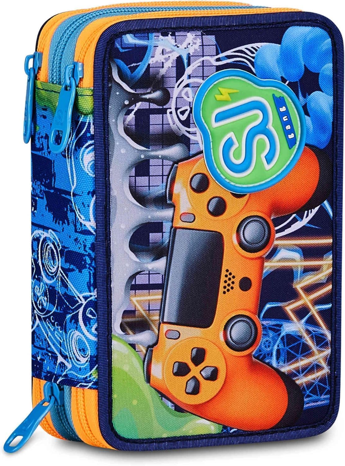 Schoolpack Zaino Seven SJ Gang Joystick Sport 43x27x16 cm + Astuccio Completo