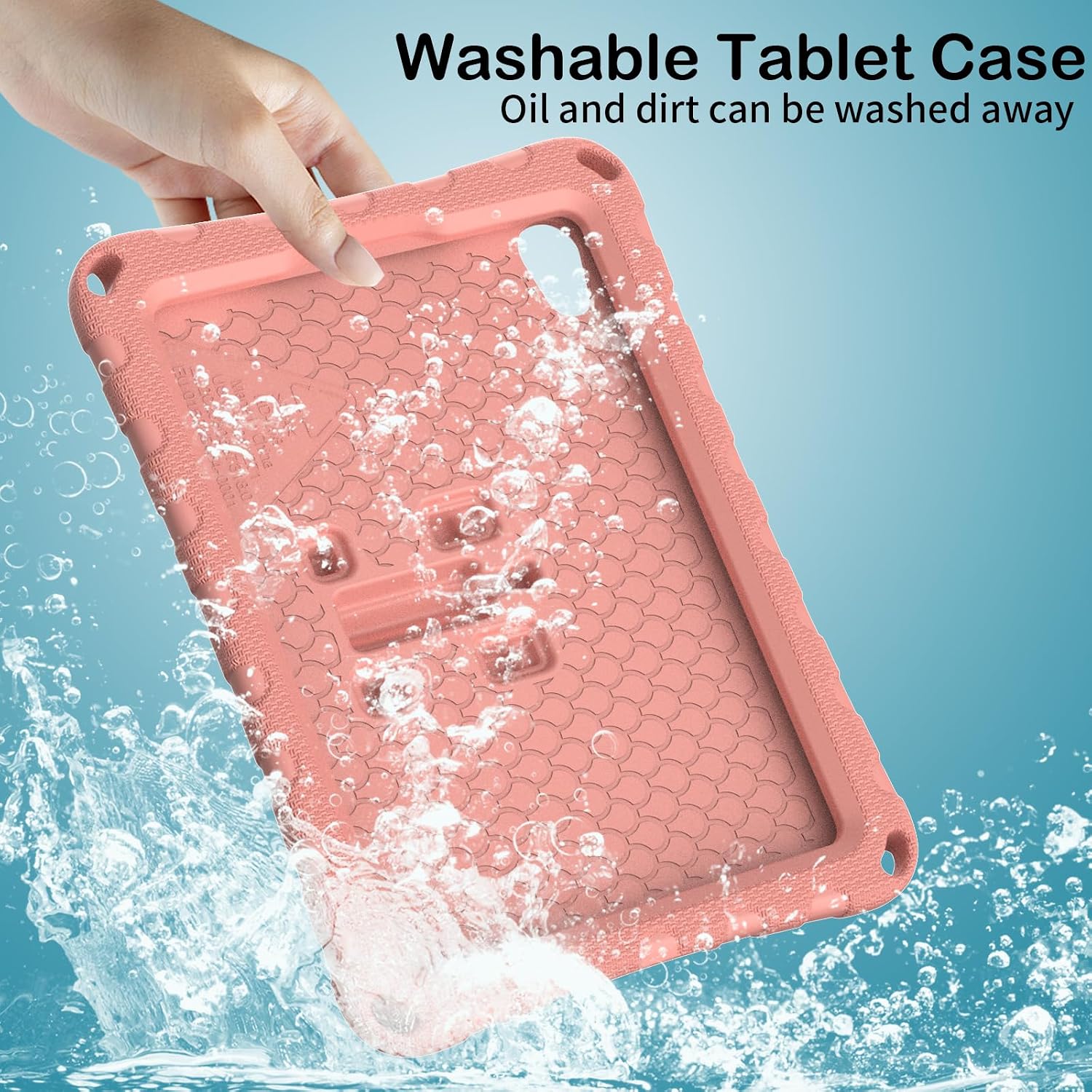Case for iPad mini 7 (A17 Pro) 2024 / Mini 6 2021 8.3 inch, Heavy Duty Shockproof Protective Cover with Butterfly Stand for iPad mini 7th/6th Gen 8.3"-Pink Orange image 5