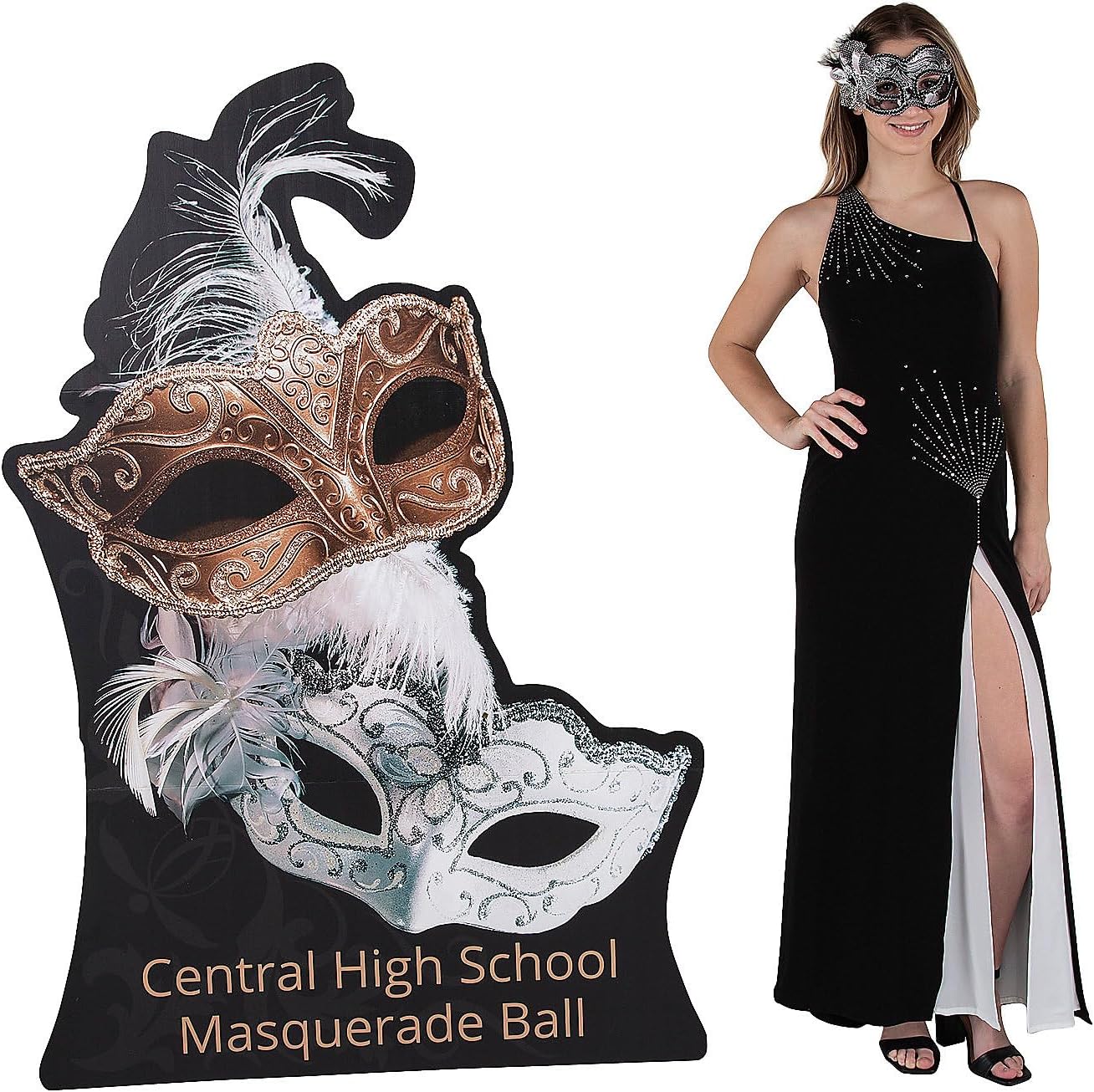 Fun Express Personalized Masquerade Ball Cardboard Cutout Stand-Up, 66"