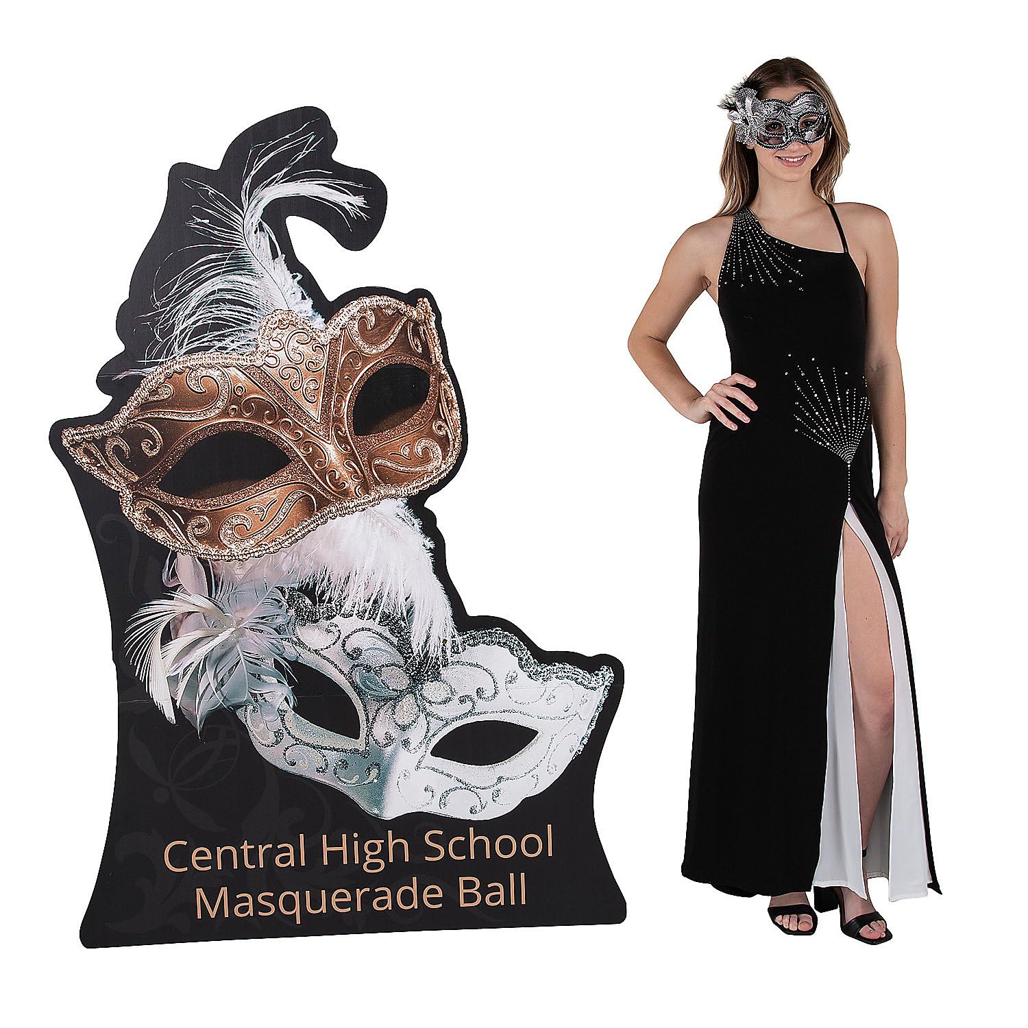 Fun Express Personalized Masquerade Ball Cardboard Cutout Stand-Up, 66