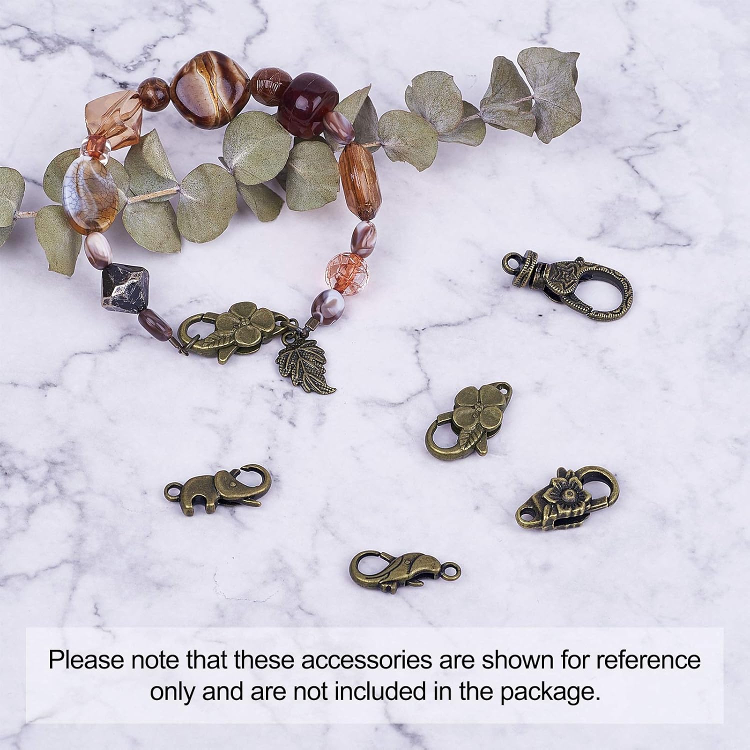 KISSITTY 30pcs Tibetan Bronze Assorted Style Large Lobster Claw Clasps 23-30mm Jewelry Bracelet Necklace Keychain Making End Clasps - Image 3