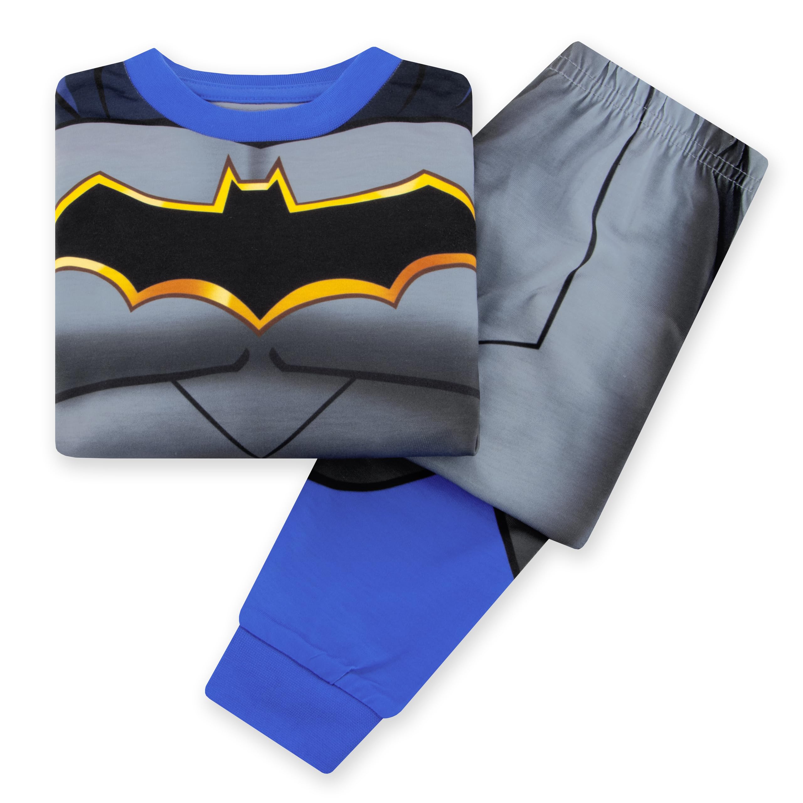 DC Comics Pigiama Batman, Pigiama Bambino Supereroi, Pjs Bambini Flash, Set Bambino Manica Lunga