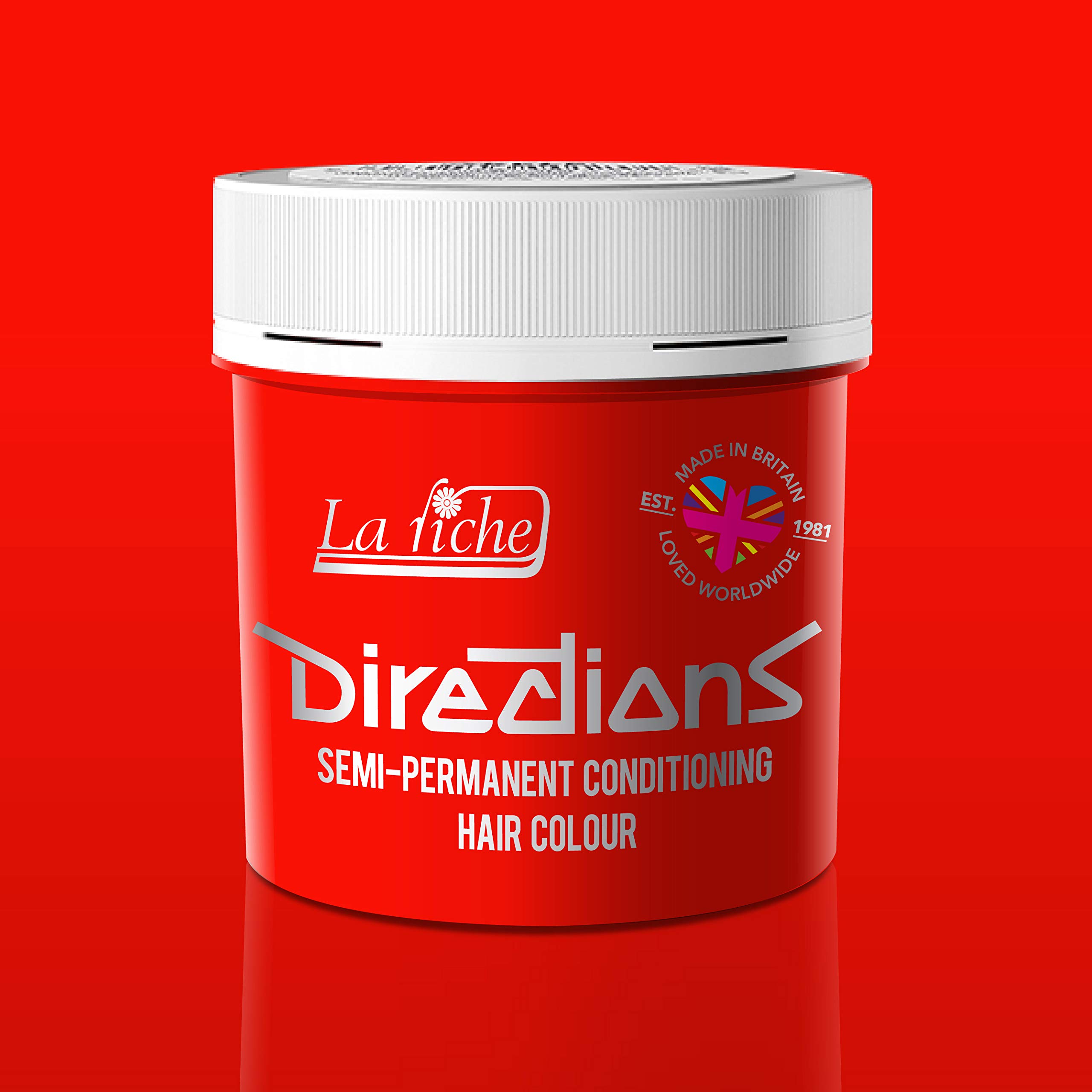 Amazon.com : 4 X New La Riche Directions Semi-Permanent Hair Color 88ml -  Neon Red : Beauty & Personal Care