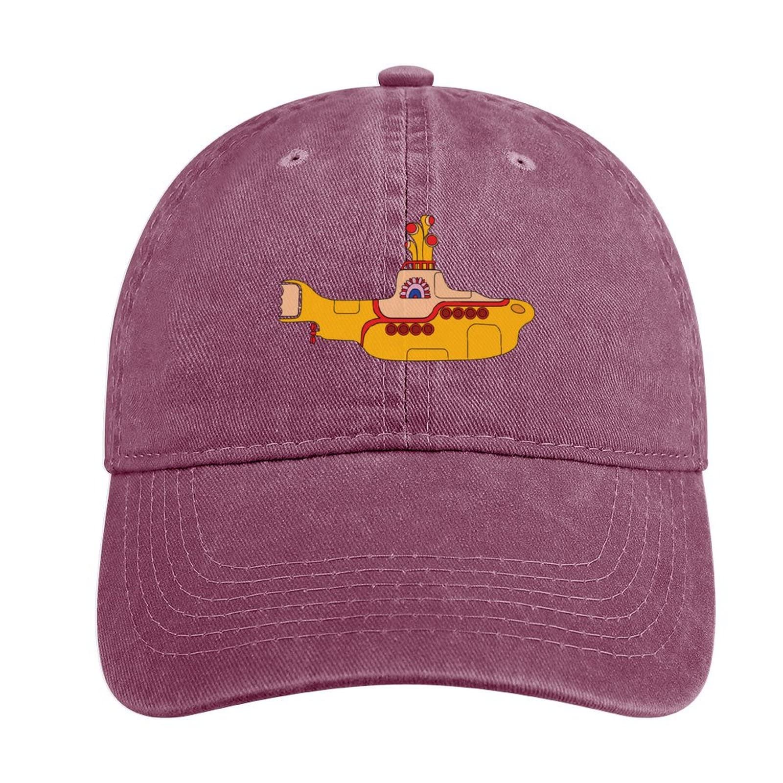 WEEDKEYCAT Funny Yellow Submarine Unisex Denim Cap Adjustable Fashion Casquette Dad Hat Baseball Cap Trucker Caps