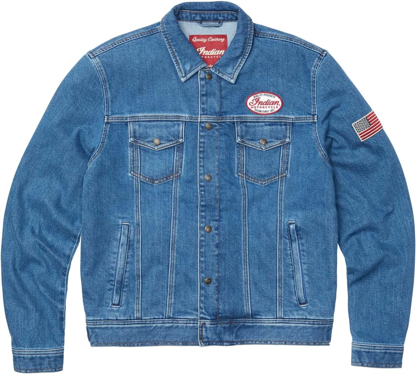 Men's Denim Jacket, Blue - 2862844