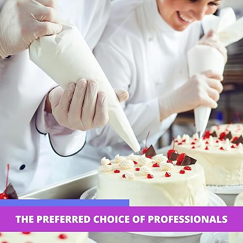 Miniatura 9 de 100 bolsas grandes desechables para tuberías  Bolsas de tuberías de glaseado de 21 pulgadas, bolsas de pastelería desechables de plástico