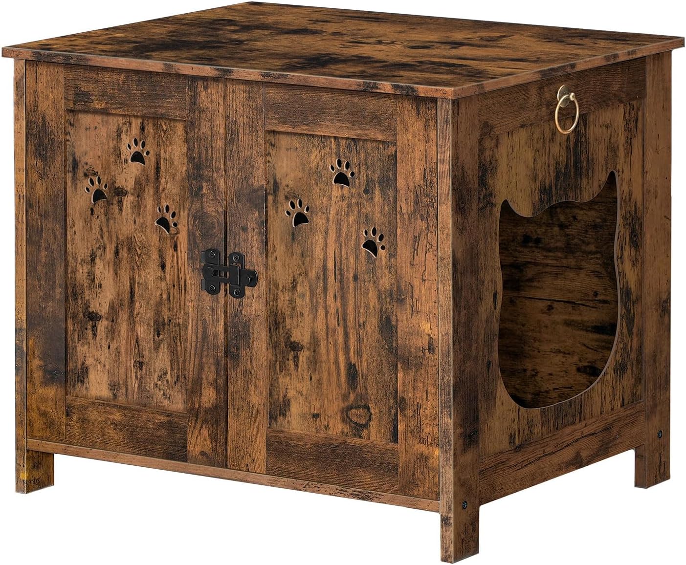 MAHANCRIS Cat Litter Box Enclosure Furniture, Hidden Cat