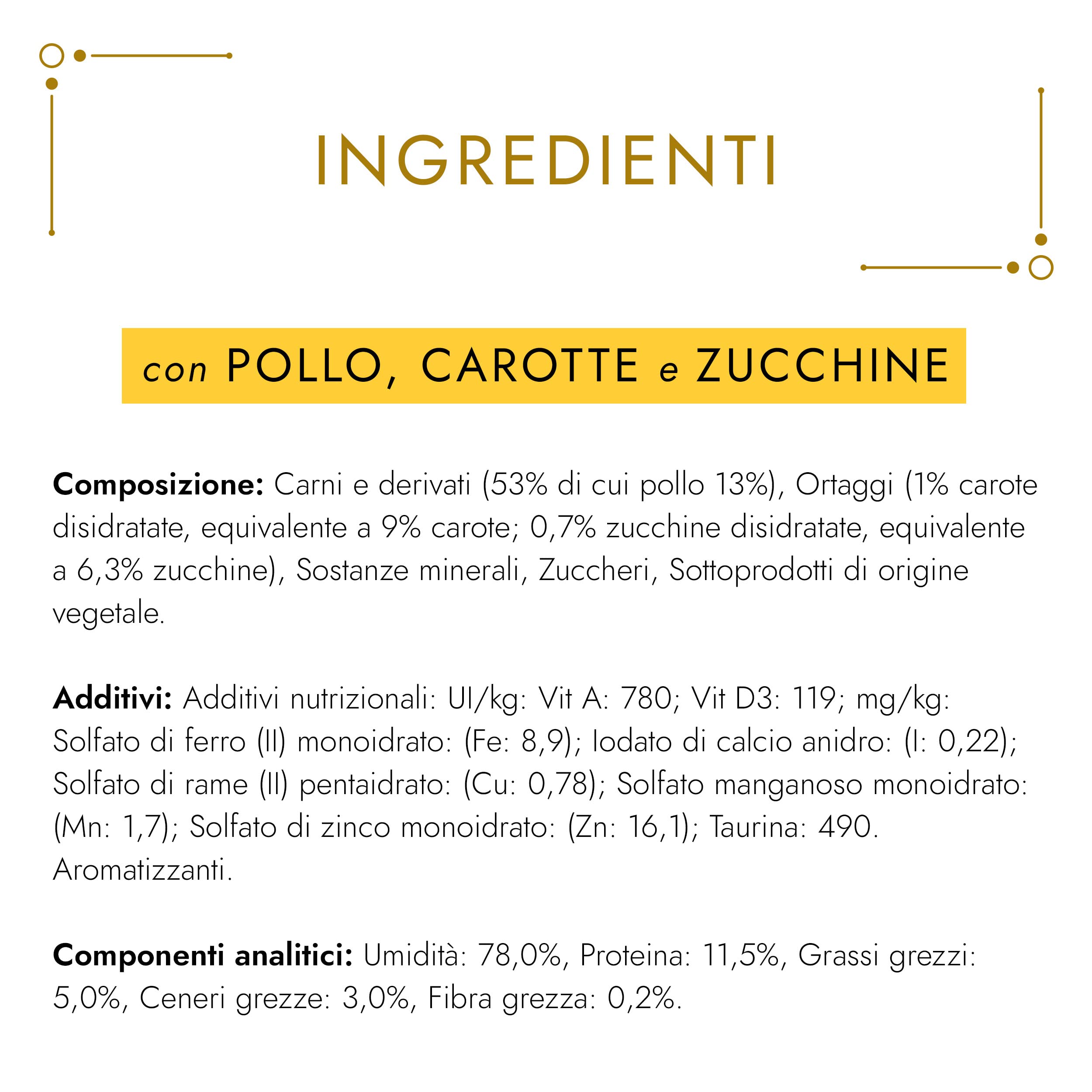 GOURMET GOLD Cibo umido per gatti adulti Patè con Verdure, Pollo, Carote e Zucchine, 24 lattine da 85g