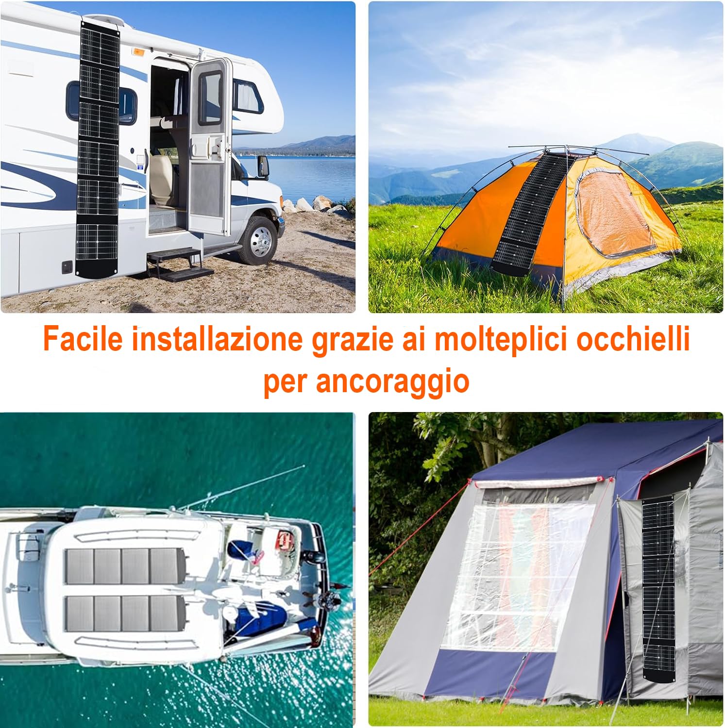 Esolution Pannello Solare Pieghevole 200W 300W Foldable Fotovoltaico Monocristallino ETFE con controller solare 12V 20A, Uscita MC4, IP67 per Auto, Camper, Campeggio, Viaggio, Power Station (300 W)