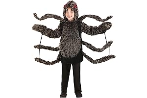 Kid's Hooded Grey Tarantula Costume: The Ultimate Halloween Thrills for Boys Embracing the Spooky Season!