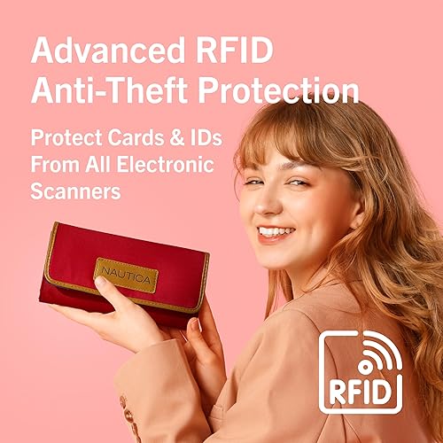 Miniatura 5 de Nautica Organizador de dinero perfecto para mujer con cartera de bloqueo RFID