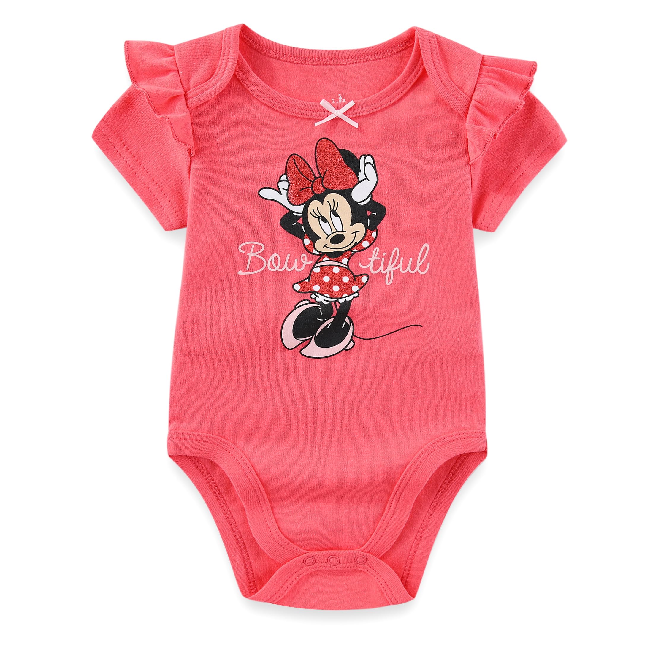 Disney Minnie Mouse - Paquete de 3 mamelucos para niña
