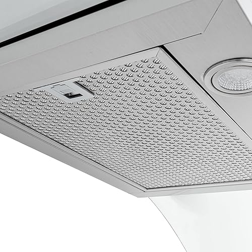 Miniatura 4 de PROLINE Campana extractora de pared de 36 pulgadas, canalizada, 600 CFM, acero inoxidable, luces LED, motor soplador ultra silencioso, 6