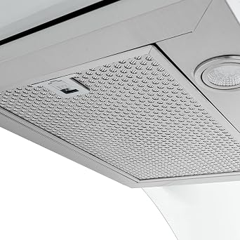 PROLINE 30-Inch Wall Range Hood, Ducted, 600 CFM, Stainless Steel, LED Lights, ULTRA-QUIET Blower Motor, 6 Speed, Dishwasher-Safe Filters, PLFW 544.30, Kitchen Hood