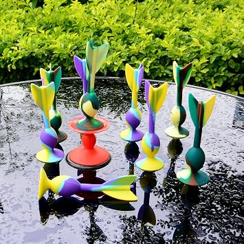 4.7 Large Size 10 Pack Silicone Suction Colorful Darts with 1 Bullseye Sucker Sports Throwing Game Toy Set, Outdoor Indoor Game Sports