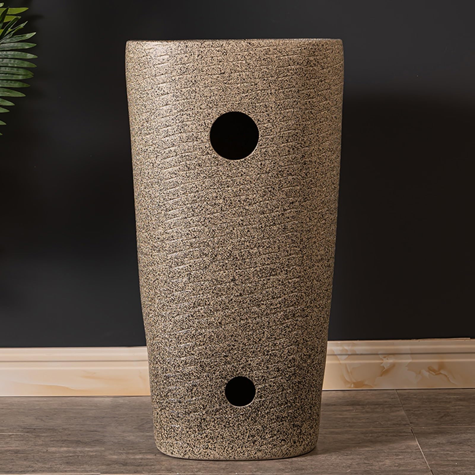 Lavabo Pedestal independiente de cerámica para baño, sobre encimera de suelo