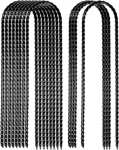 Estacas de viento para trampolines de 10 x 2 pulgadas, resistentes en forma de U, estacas de acero galvanizado, anclajes de tierra con extremo