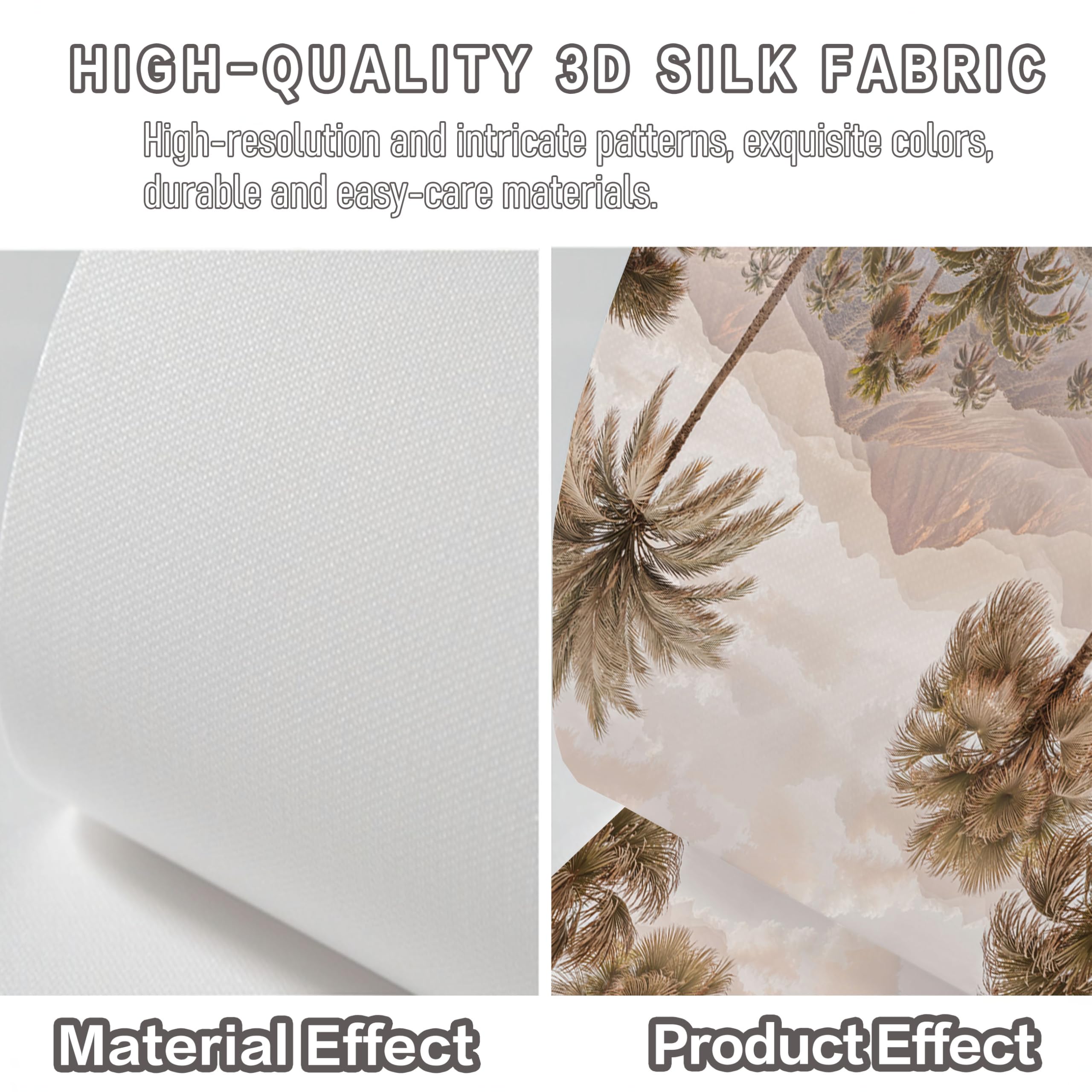 Fotomurales Paisaje Selva Exótica 200 × 140 Cm Xxl Papel Pintado Tejido No Tejido, Palmeras Montañas Lagos Fotográfico Pared Decorativos Murales Póster Para Dormitorio Salón Tv Pared