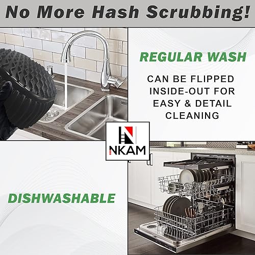 Miniatura 7 de Olla de silicona para freidora de aire, forros cuadrados de silicona para freidora de aire aptos para alimentos, reemplazo de revestimientos de