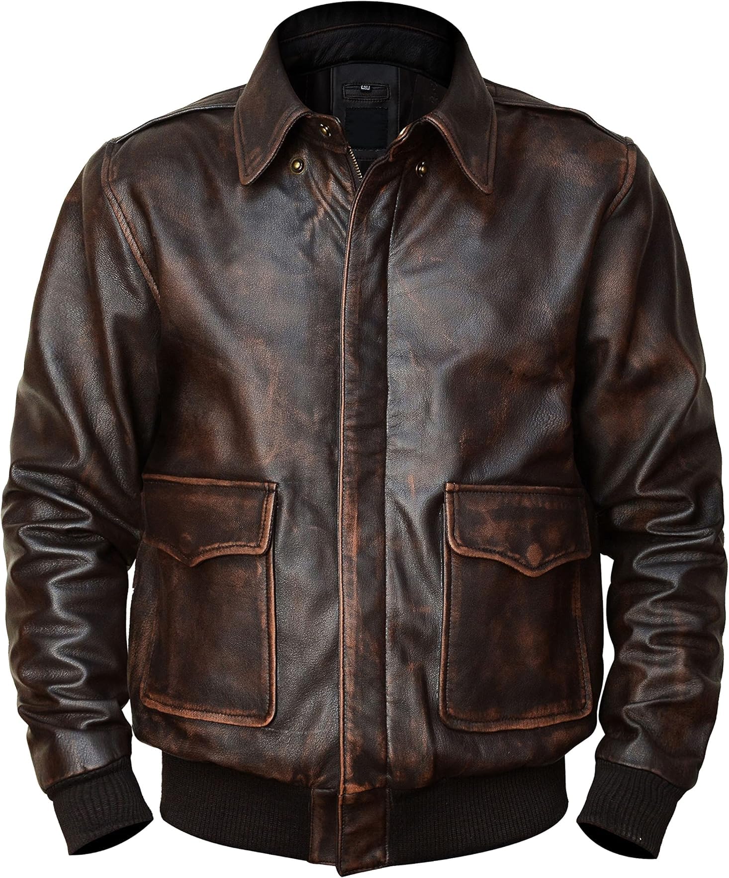 Men’s A-2 Aviator Bomber Jacket G-1 Fur Collar