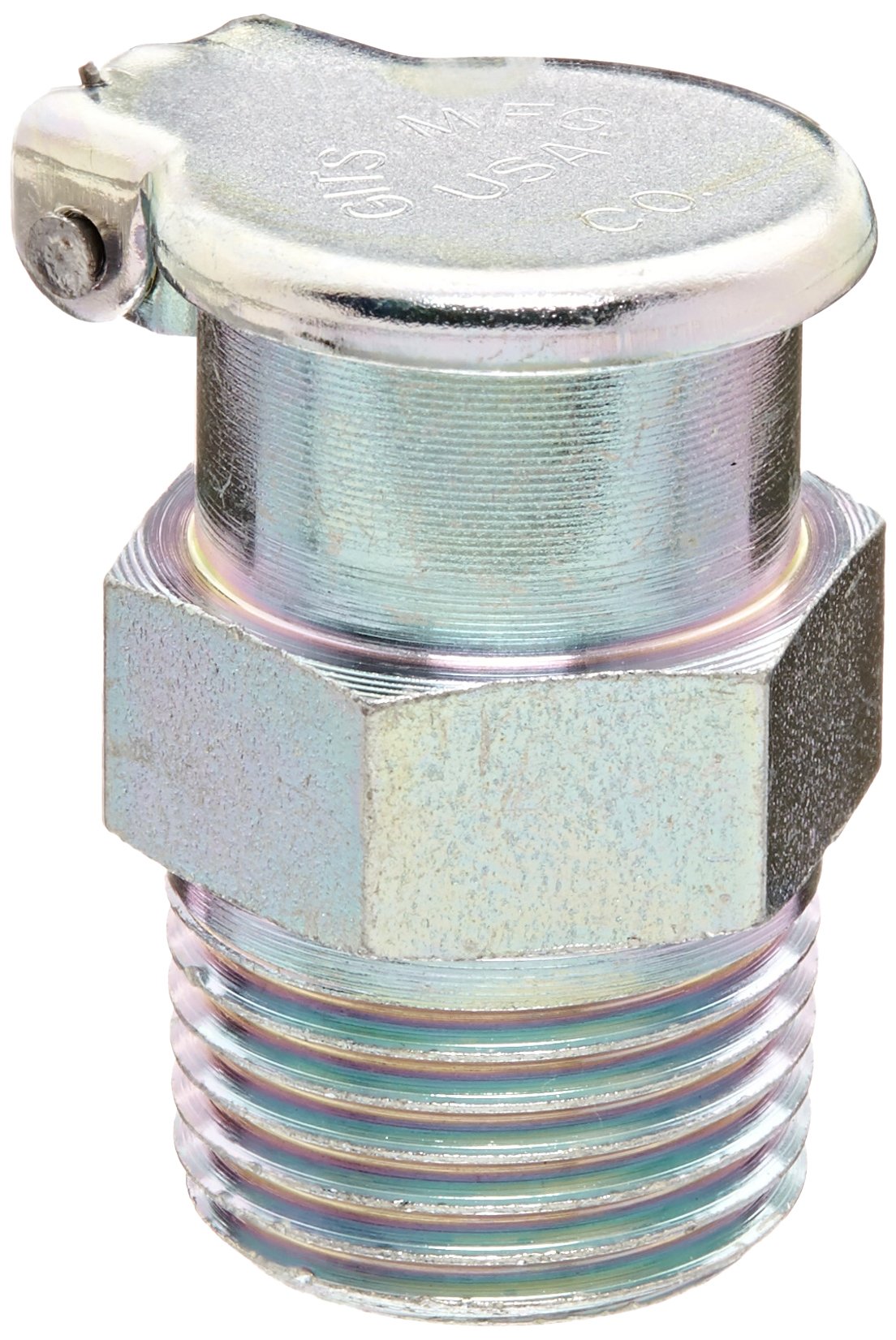 GITS 00121 Oil Hole Covers and Cup, Style B Threaded Oil Hole Covers, 1/2"-14 Male NPT, 1-7/16 Overall Height, 1-7/16 Assembly Clearance