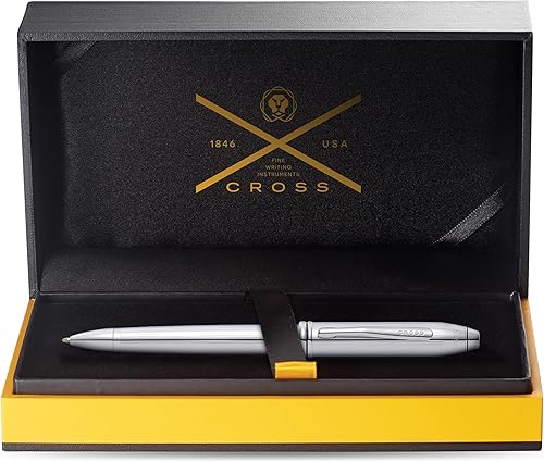 Miniatura 3 de Cross Townsend - Bolígrafo recargable presentado en una caja de regalo de lujo - Punta mediana, tinta negra, cromo brillante