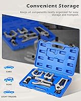 Vista 7 de DAYUAN Kit de herramientas de servicio frontal profesional, 5 piezas, color azul, extractor de brazo Pitman, separador de rótula, herramienta