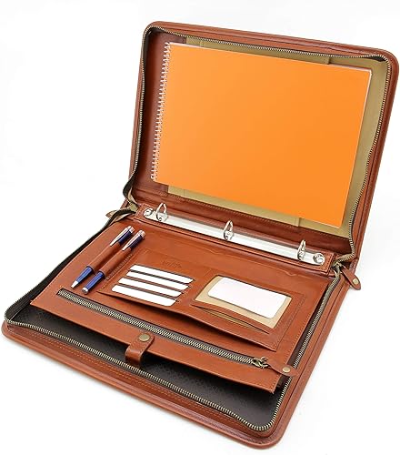 Miniatura 2 de Noda Carpeta portafolio con cremallera, organizador de documentos de currículum de entrevista. Soportes internos para almohadillatableta (hasta 10.1