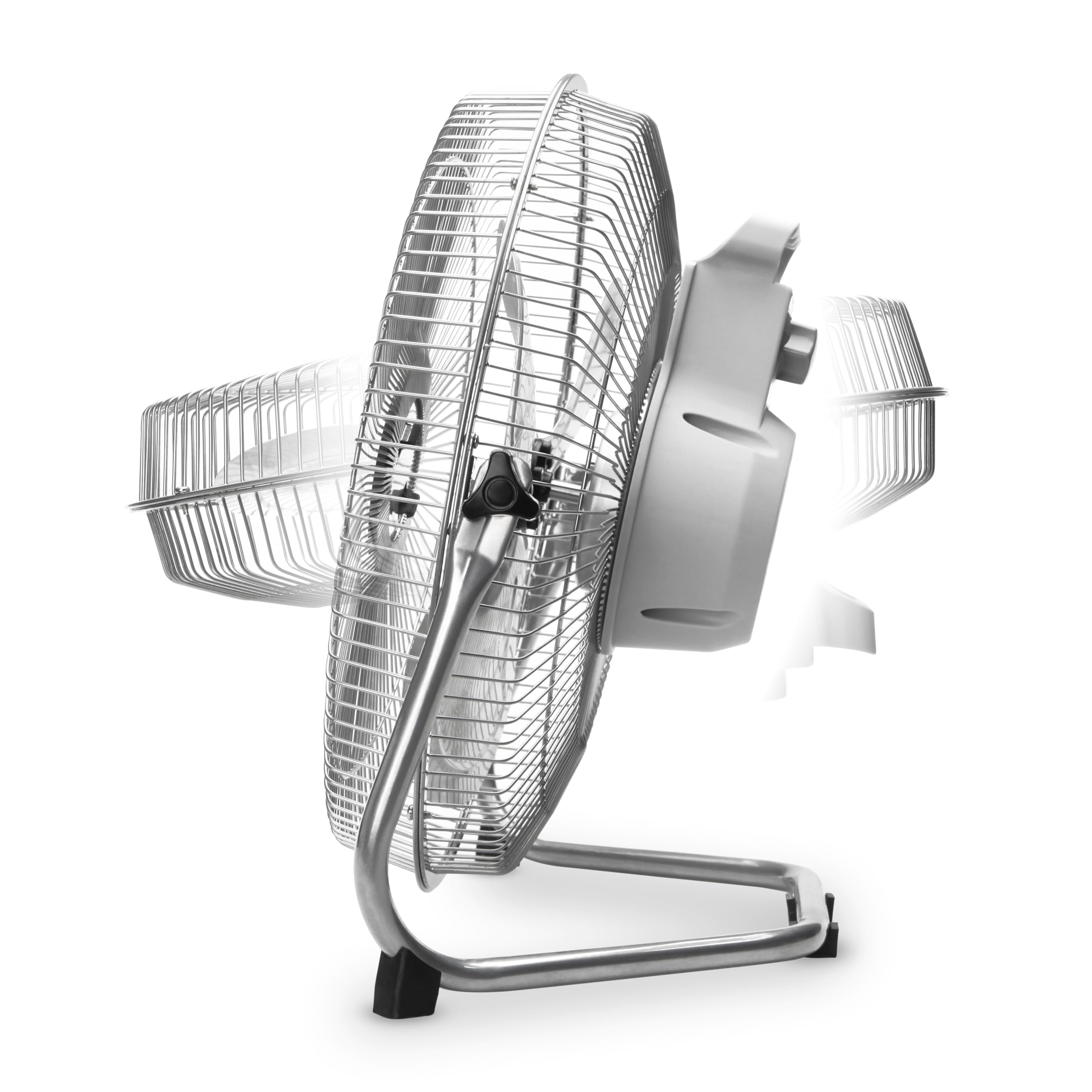 Orbegozo PW 1230, ventilatore da pavimento, inclinazione regolabile, 45 W, pale metalliche da 30 cm, maniglia per il trasporto, griglia di protezione, 3 velocità