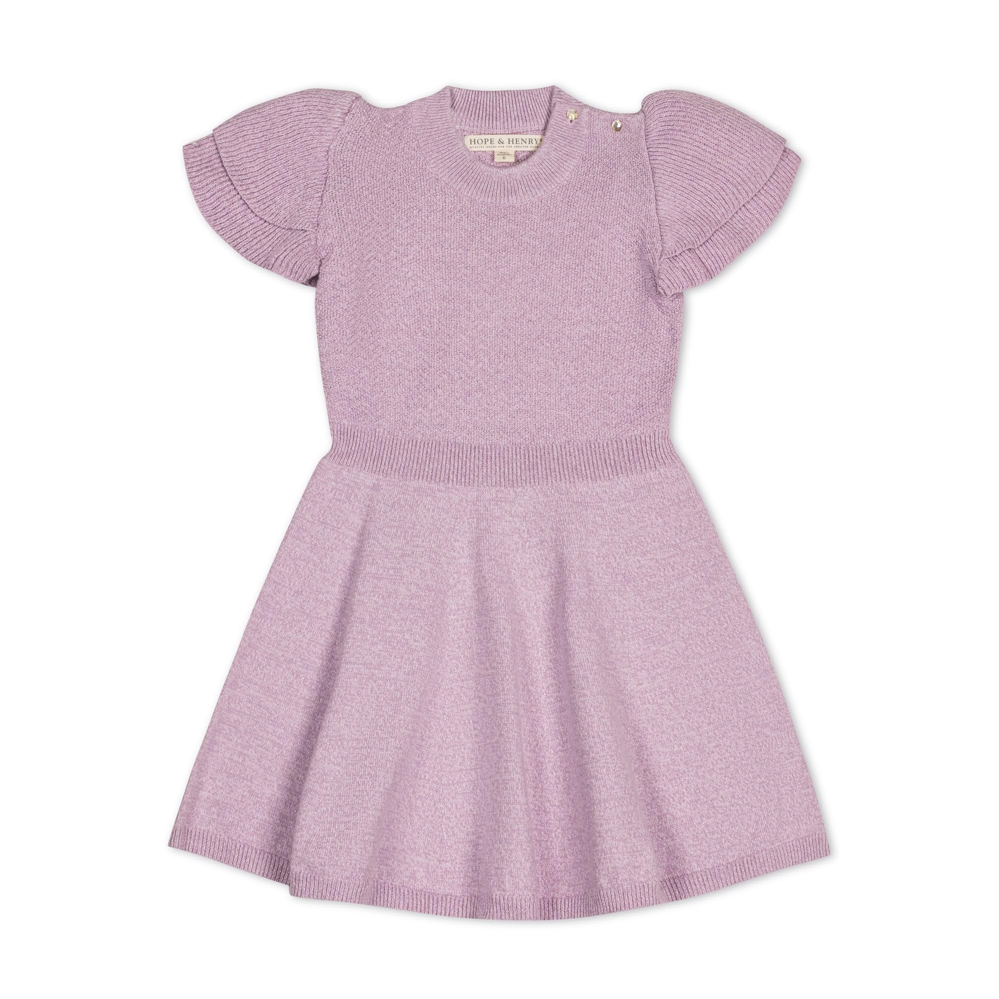 Hope &amp; Henry Girls' Milano Tipped Sweater Dress