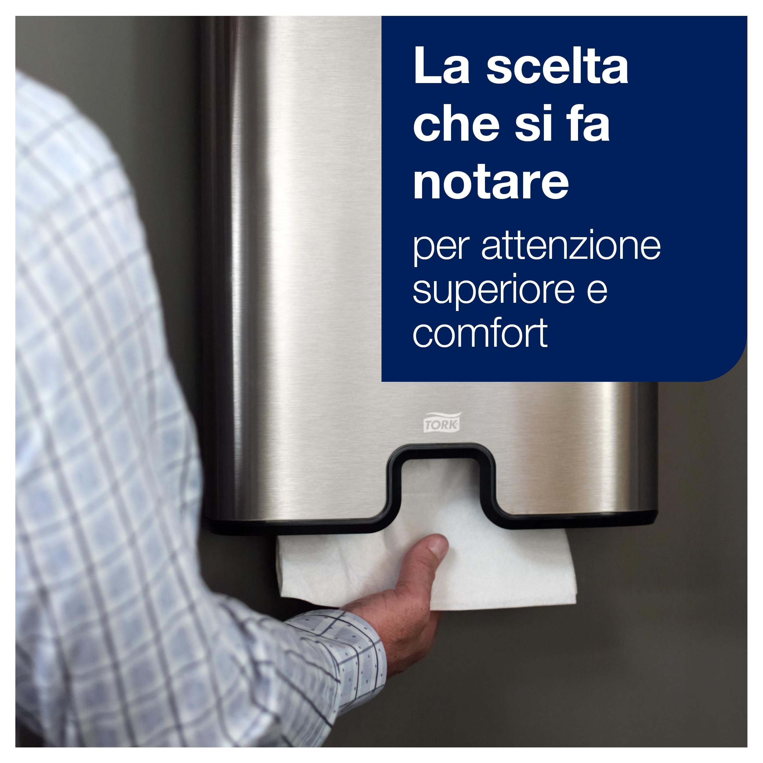 Tork Xpress Asciugamani intercalati Soft compressi bianchi H2, Premium, 2 veli, piegati a Z, elevata assorbenza, 12 confezioni da 225 asciugamani, 100889